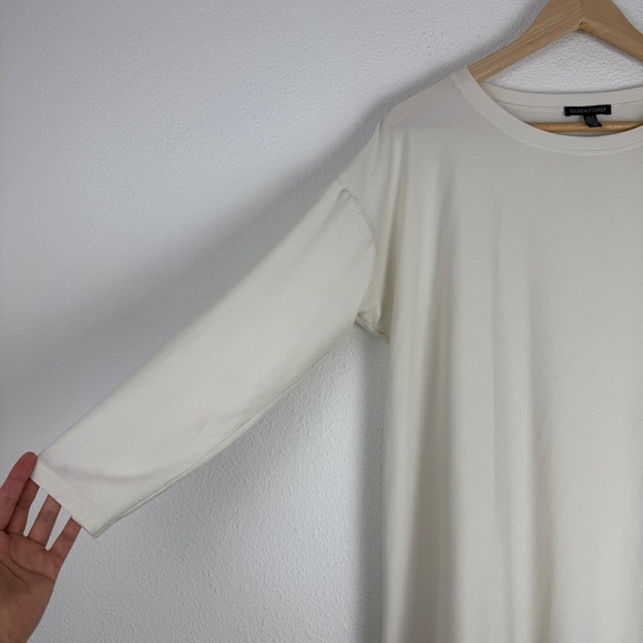 Eileen Fisher Crepe Viscose Tunic Top Knitwear Shirt Small Lagenlook - Picture 5 of 8